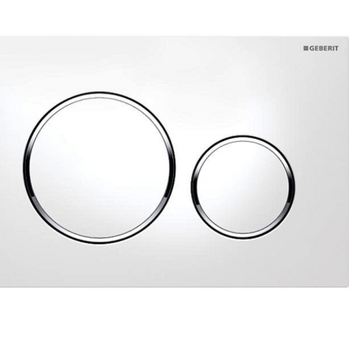 Geberit Sigma 20 Round White Chrom Actuator Plate
