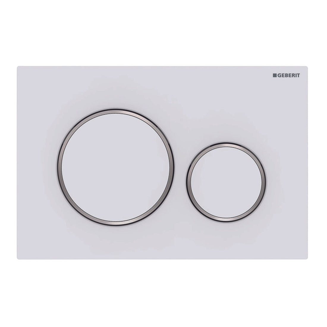 Geberit Sigma 20 Round White Matt Bright Chrome