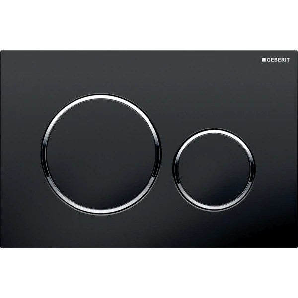 Geberit Sigma 20 Black Chrome Ring Flush Plate