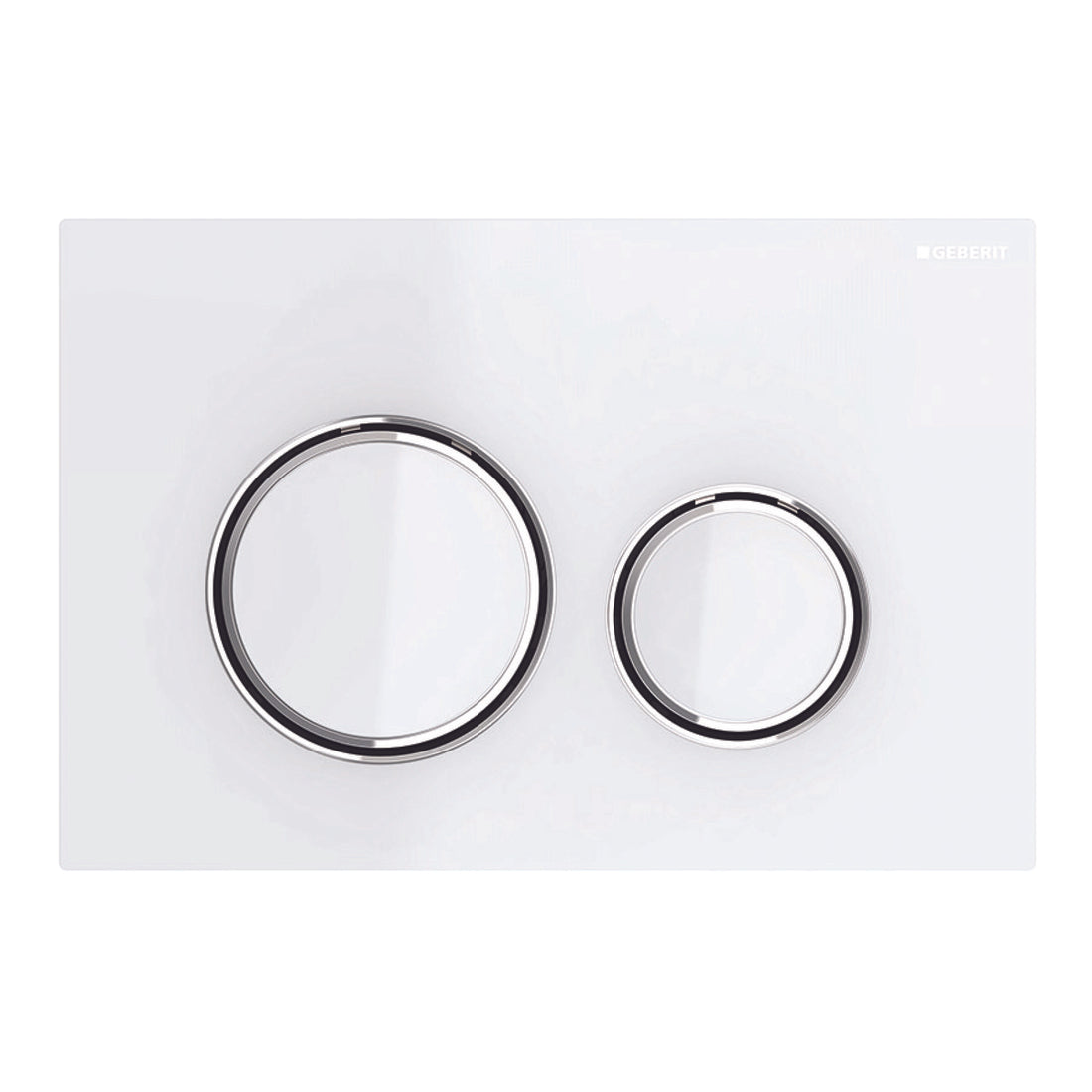 Geberit Sigma 50 Round White Glass Actuator