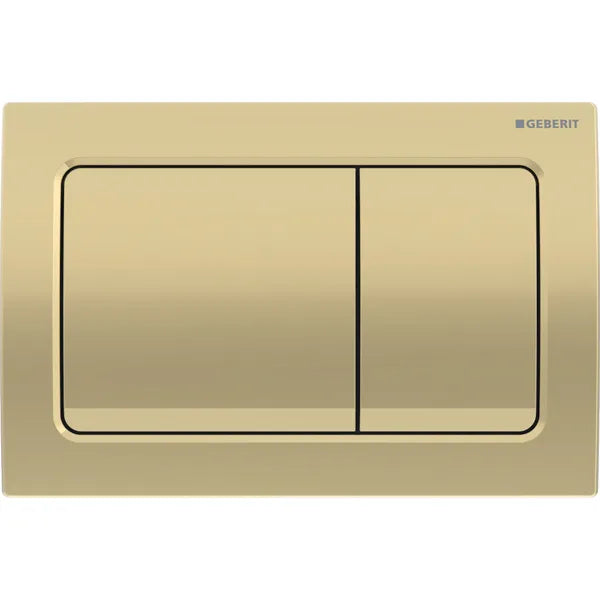 Geberit Alpha 01 Square Flush Plate Brass gold Matt