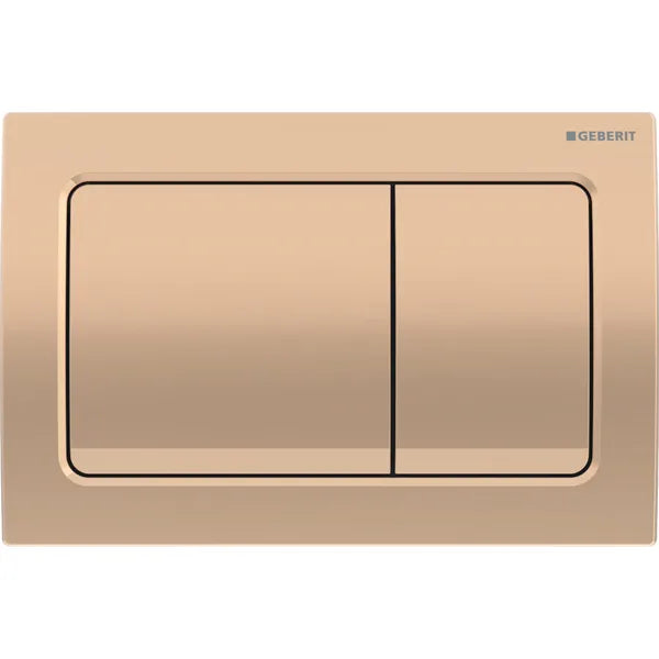 Geberit Alpha 01 Square Flush Plate Red Gold Matt