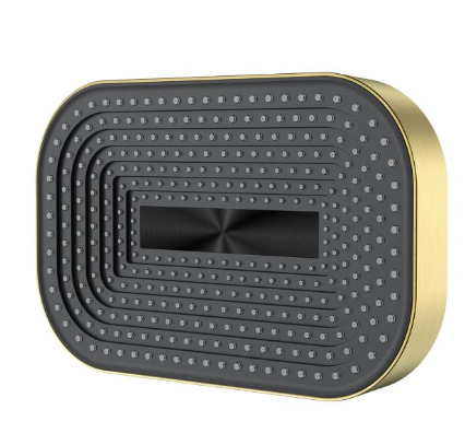 Shower Head Brushed Brass Square 325X200X40mm