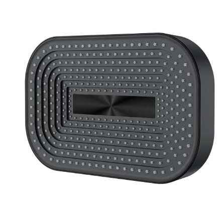 Shower Head Matt Black Square 325X200X40mm