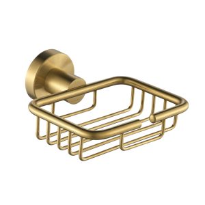 Milan Brushed Brass Soap Basket