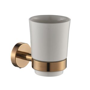 Milan Rose Gold Tumbler & Holder