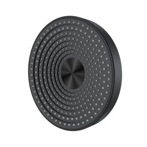 Shower Head Matt Black Round 12"