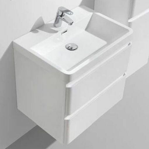 Clear Cube Milan 600 Dd Cabinet & Basin White Full