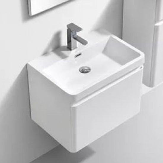 Clear Cube Milan 600 Basin Only White 600X420X500