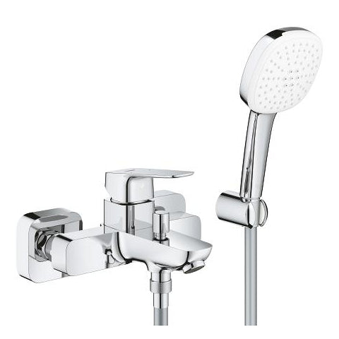 Grohe Cubeo Bath Mixer Exposed & Hand Shower Set Chrome