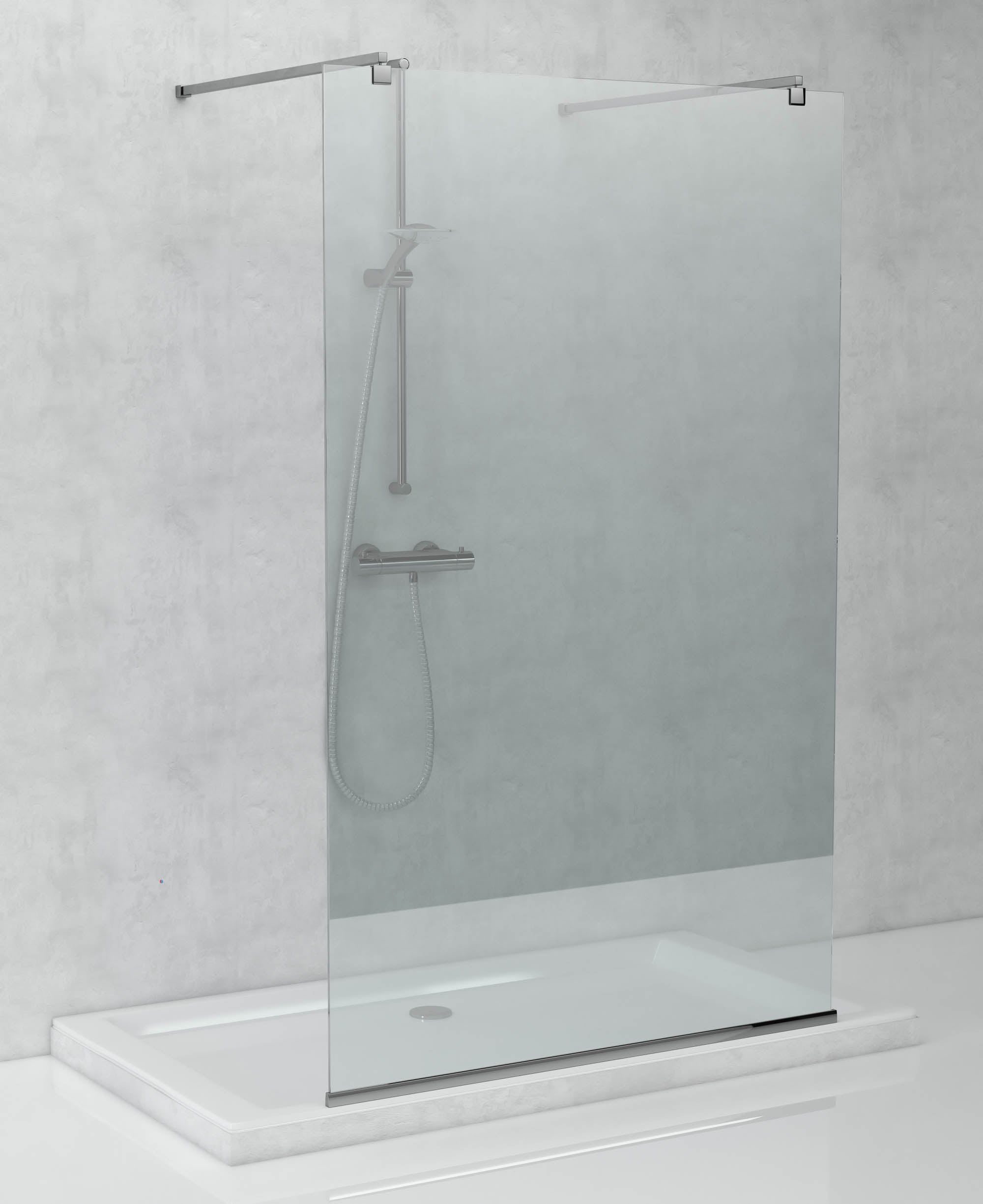 TAT Waterfall Shower Screen 1200 Free Standing