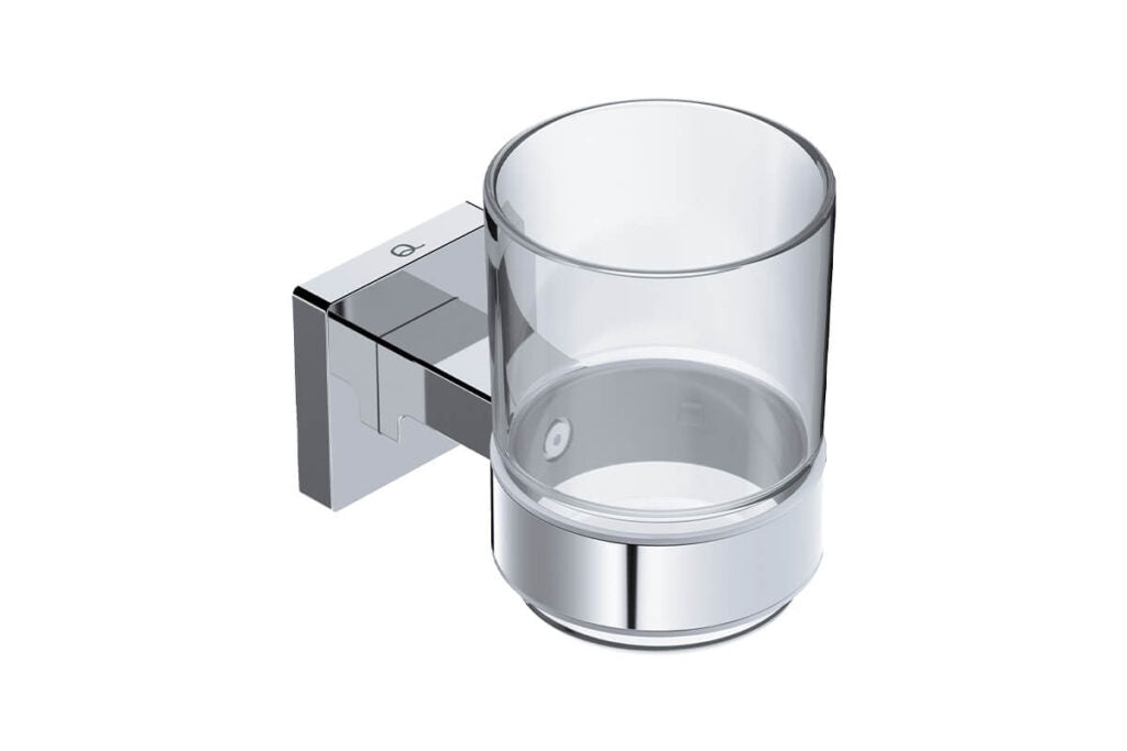 2432 Elemental Glass Tumbler +Holder -Chrm