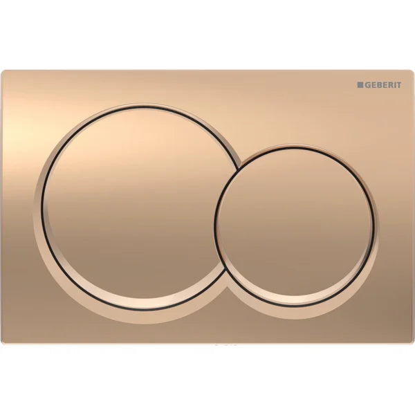 Geberit Alpha 01 Round Flush Plate Red Gold Matt