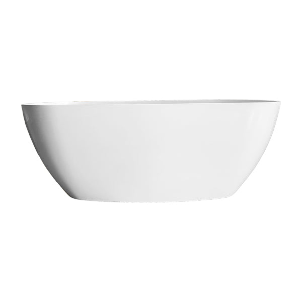 Amor Polished White Freestanding Bathtub