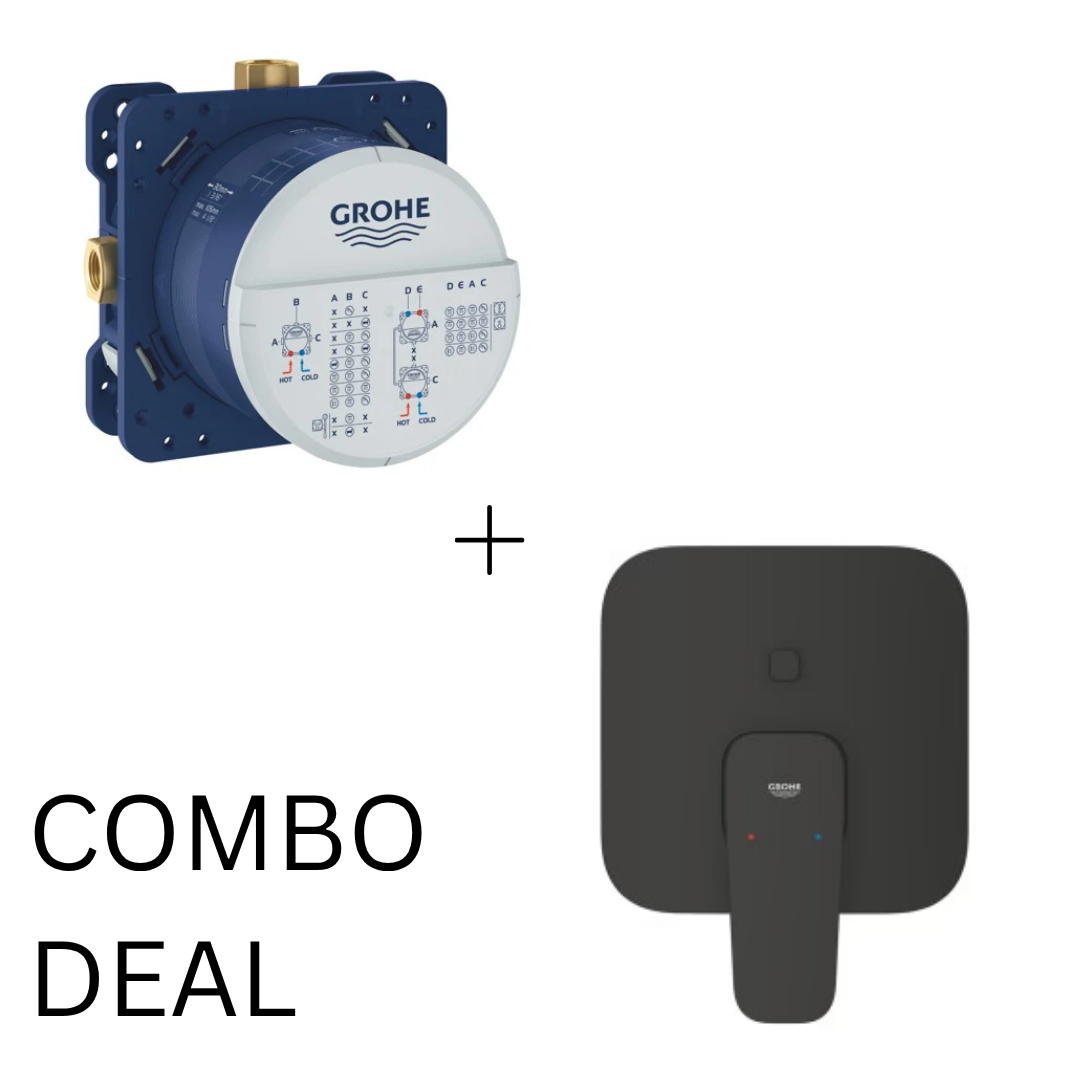 Grohe Cubeo Concealed Diverter Mixer Trim Matte Black