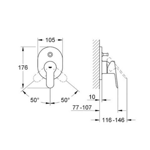 Grohe Bauedge Div.Mix With Body New