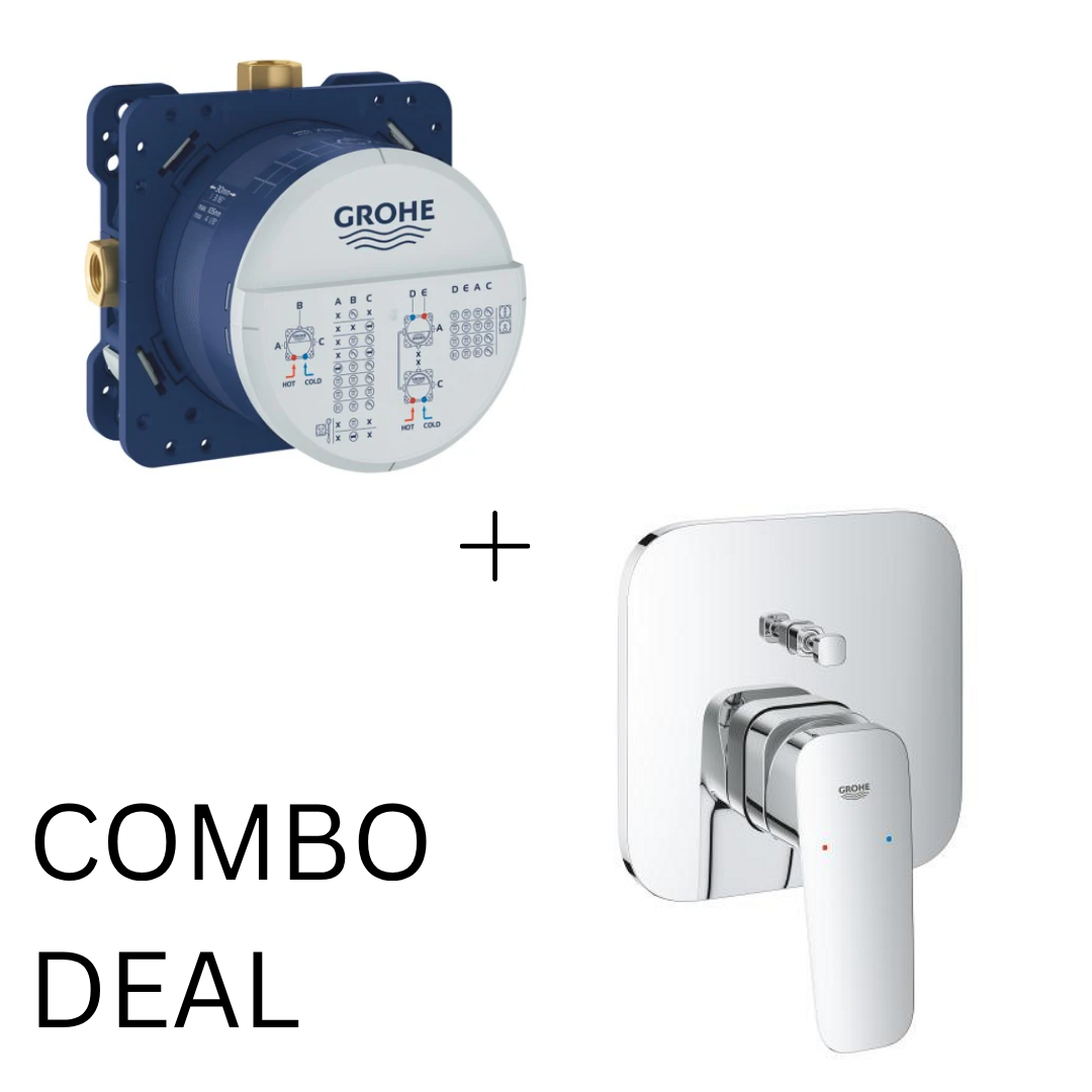 Grohe Cubeo Diverter Concealed Shower Mixer Trim Chrome