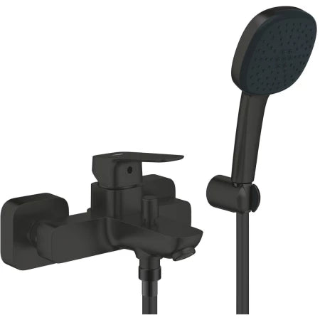 Grohe Cubeo Bath Mixer Exposed & Hand Shower Set Matte Black
