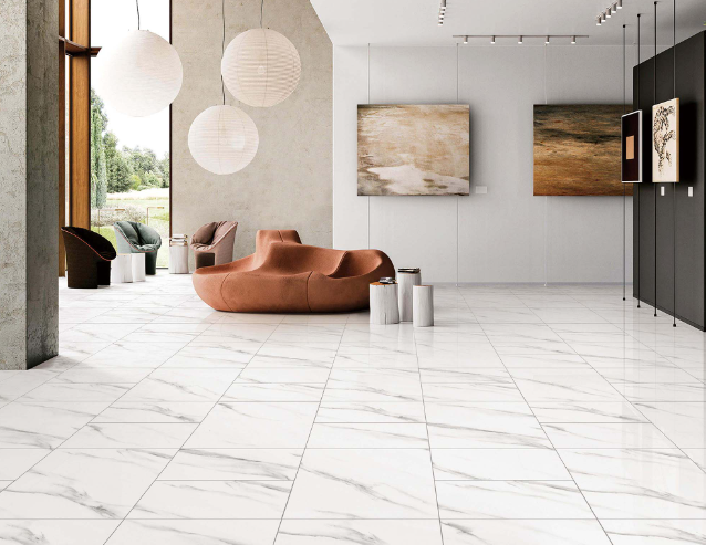 Carara White Polished Porc. 600X600 1st Grade