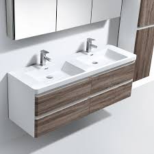 Clear Cube Milan 1500 4D Cabinet & Basin Whi-Oak Color Mix