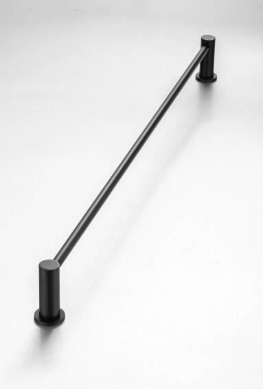 Demola Black Single Towel Rail