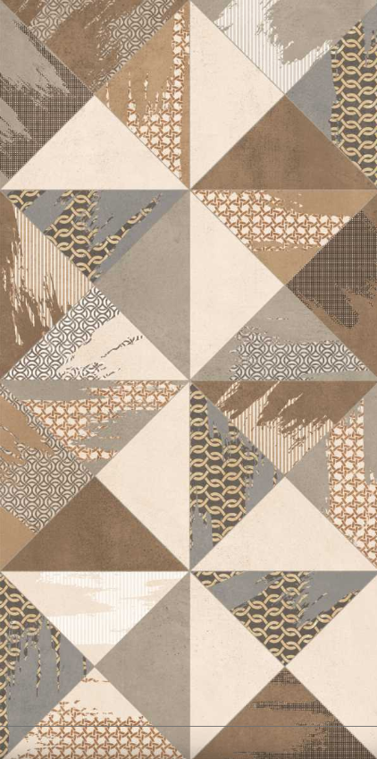 Dynamik Brown Decor Rocker Porc. 600X1200 1st Grade Decor Wall Tiles