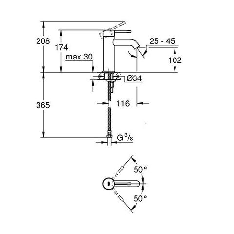 Grohe Essence Basin Mixer S-Size