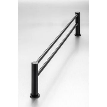 Demola Black Double Towel Rail