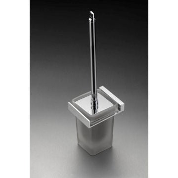 Messina Glass Toilet Brush Holder