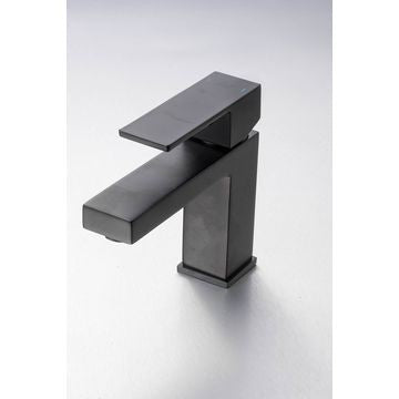 Gio Malta Square Basin Mixer Matt Black.