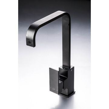 Gio Malta Square Kitchen Sink Mixer Matt Black.