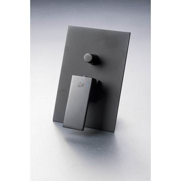 Gio Malta Square Concealed Bath/Shower Diverter Mixer Matt Black