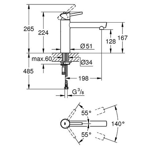 Grohe Concetto Medium High Spout Sink Mixer