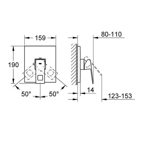 Grohe Eurocube Con.Finish Set Only