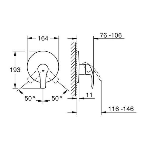 Grohe Eurosmart Con.Finish Set Only New