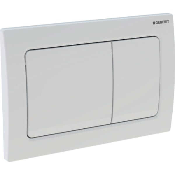 Geberit Alpha 01 Square Flush Plate White
