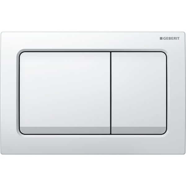 Geberit Alpha 01 Square Flush Plate White