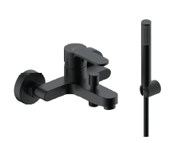 Napa Black Bath Mixer & Shower Set