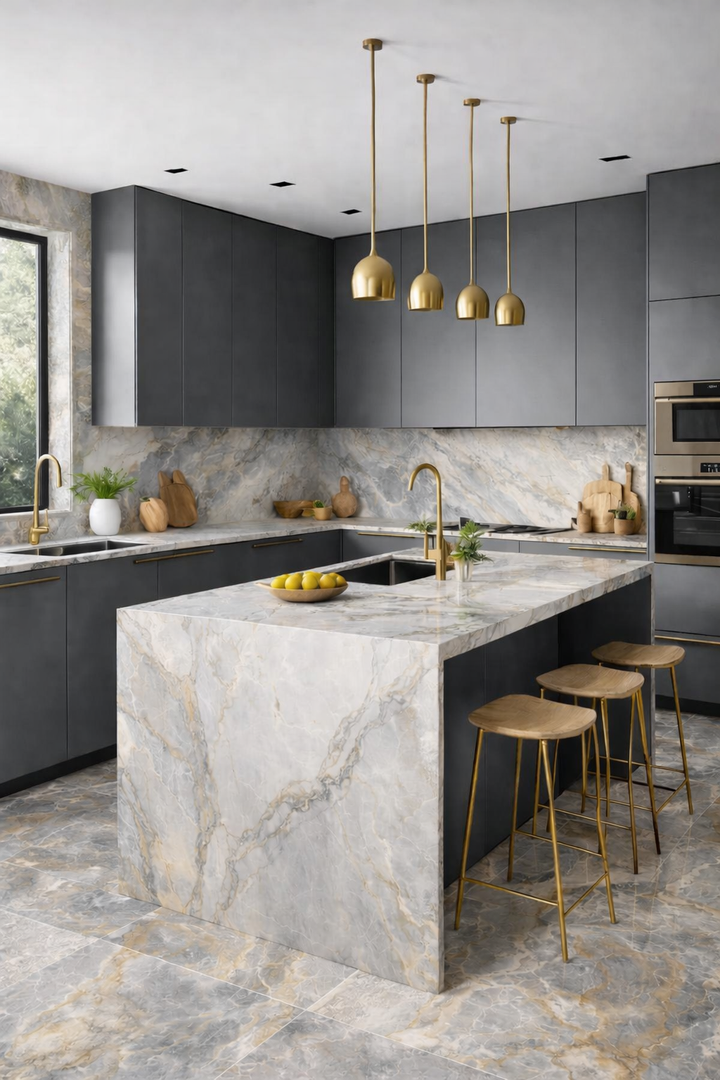 Onice Azul Glossy Porc. 600X1200 1st Grade Floor & Wall Tiles