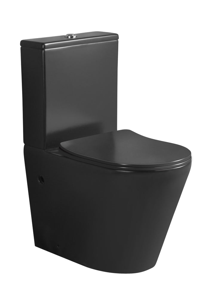 Plato Matt Black Close Couple Pan & Seat