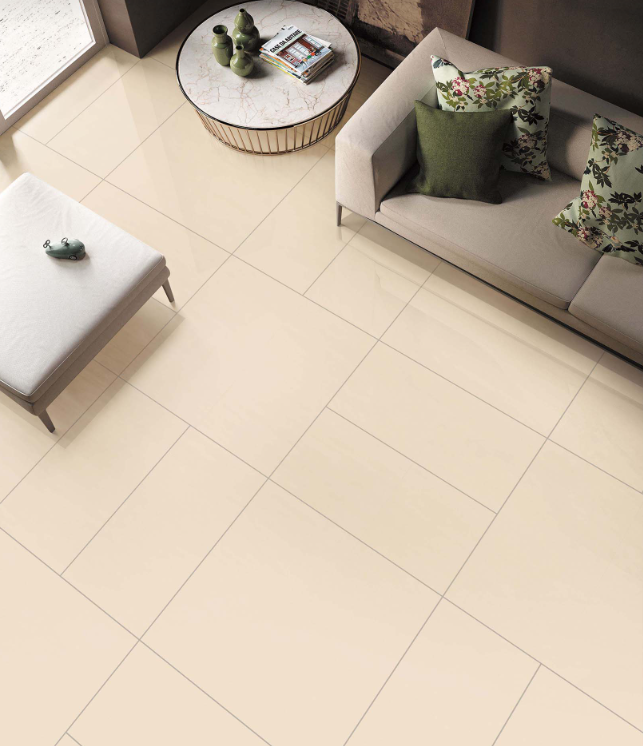 Puro Crema Glossy Porc. 600X600 1st Grade Floor & Wall Tiles