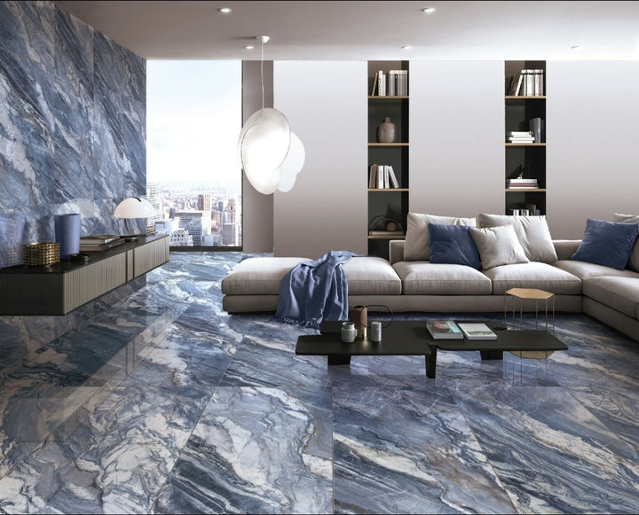 Capri Blue Polished Porc. 600x1200 1st Grade Floor & Wall Tiles