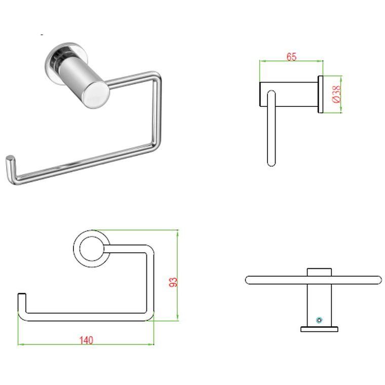Demola Paper Holder Ch