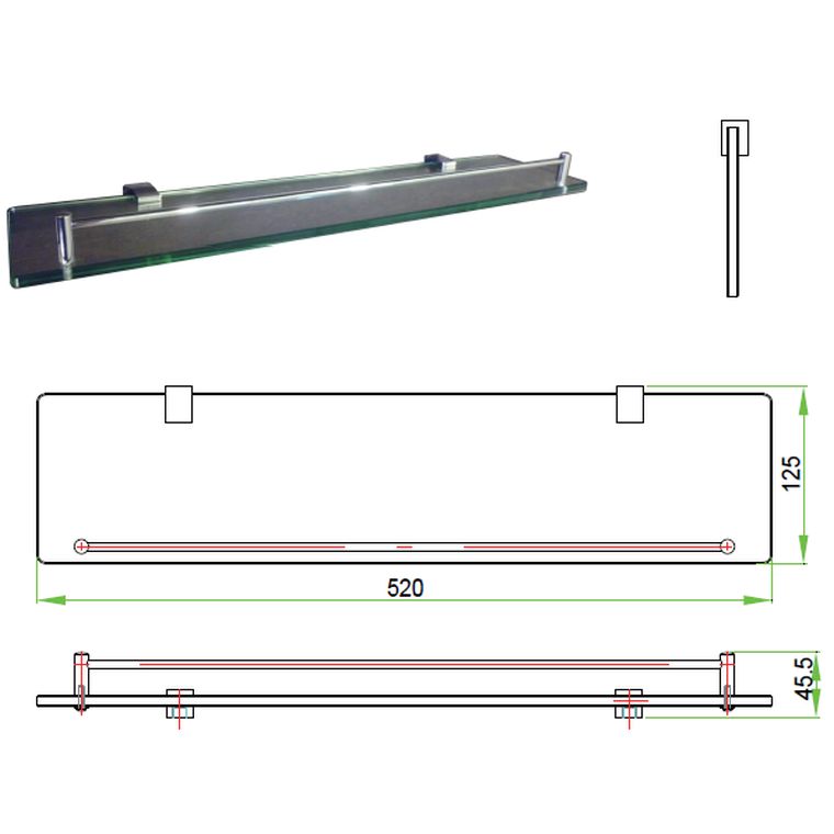 Malta Ch Glass Shelf