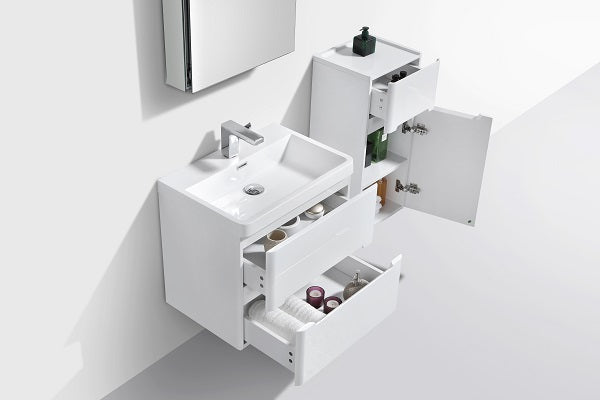 Clear Cube Venice 600 Dd Cabinet & Basin White