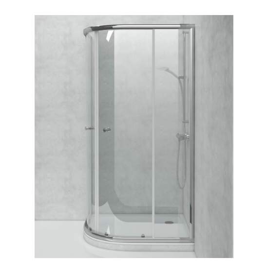 TAT Waterfall Quadrant Round Shower Enclosure 900X900X1850