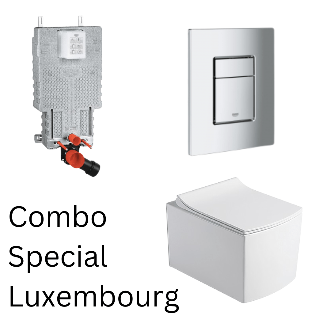 Wall Hung Toilet Set - Luxembourg with Grohe Cistern & Flush Plate