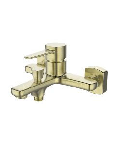 Brushed Brass Bath Mixer Set