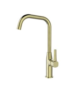 Brushed Brass Sink Mixer Deck Type