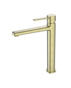 Brushed Brass Basin Mixer Highrise